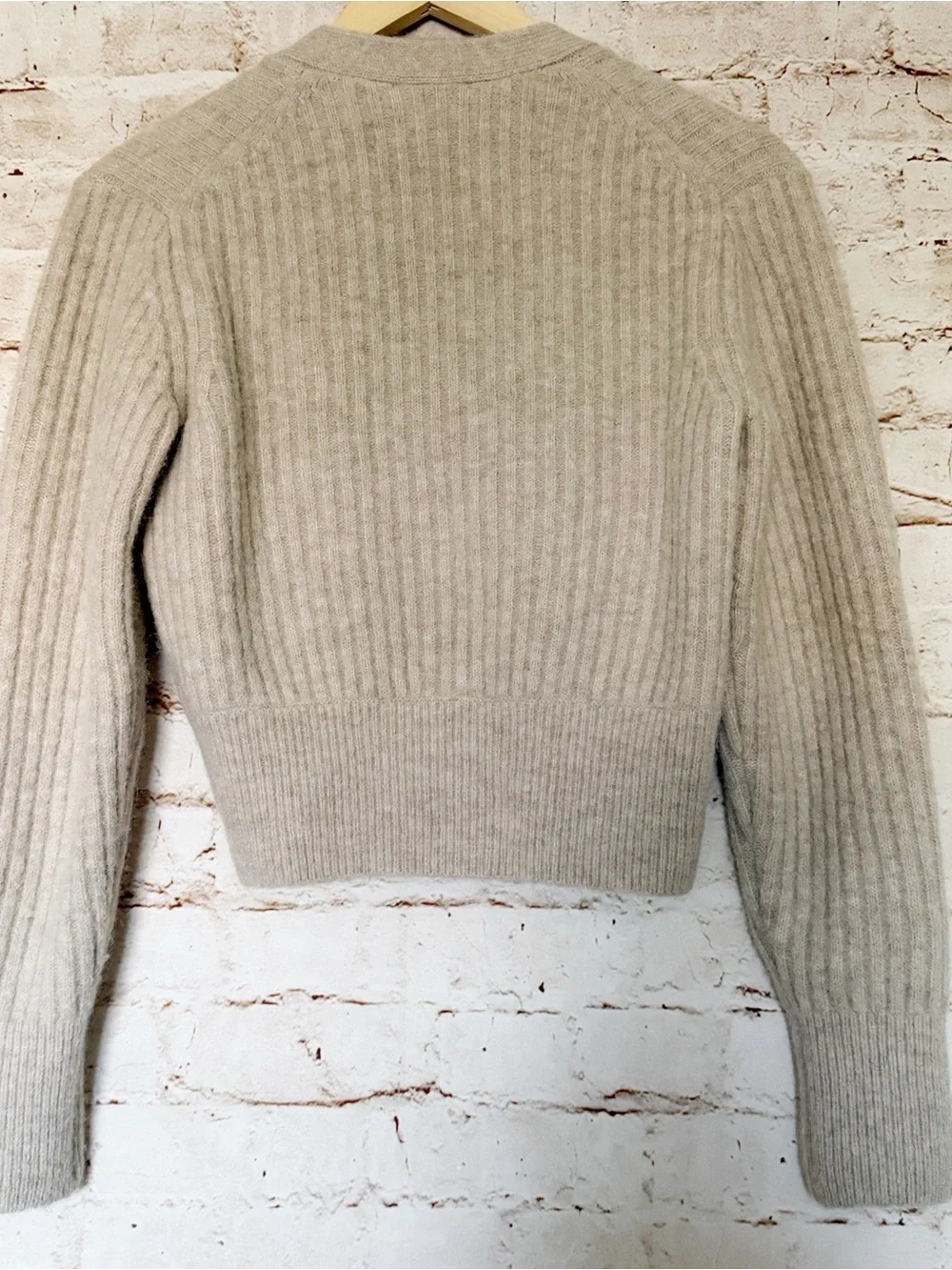 & Other Stories alpaca wool chunky ribbed cardigan sweater - Picture 5 of 5